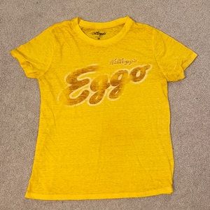 Yellow Faded Eggo Waffles Stranger Things shirt!